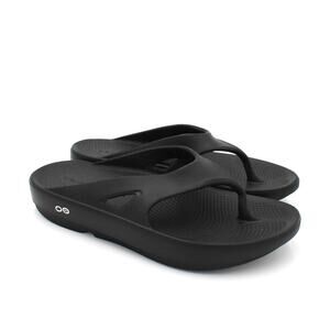 Oofos Sandals Mens 10 Black Original Recovery Comfort Sip On Shoe